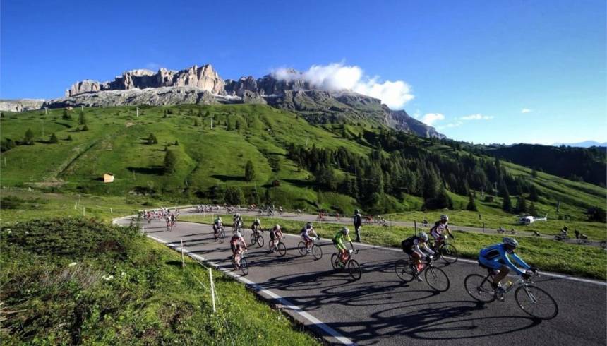 Giro d'Italia 21.May in Corvara, Alta Badia, South Tyrol, Italy