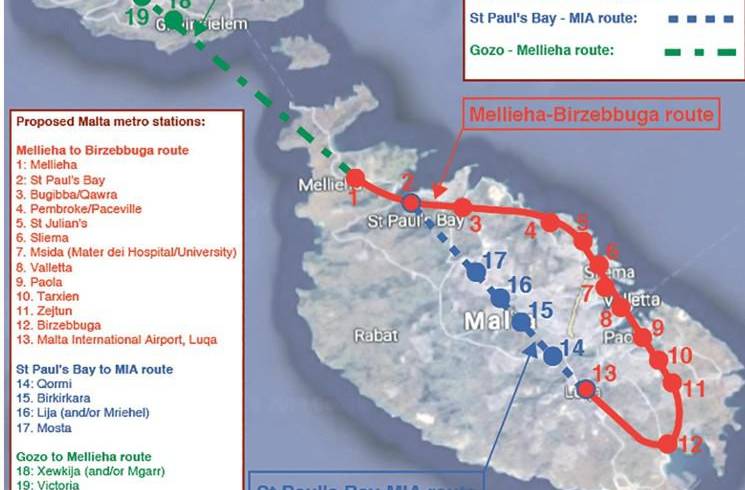 Valletta to Gozo in 30 minutes: what a metro in Malta could look like