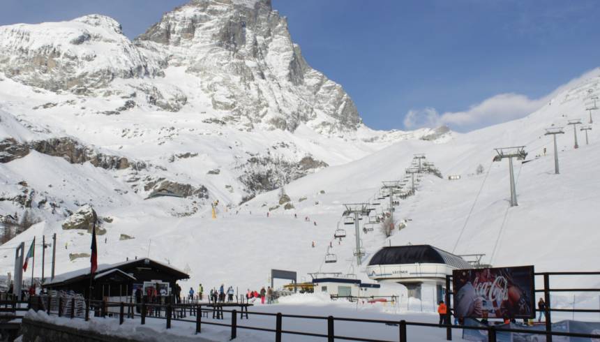 Cervinia in Italy- among top four best snow sure locations in Europe